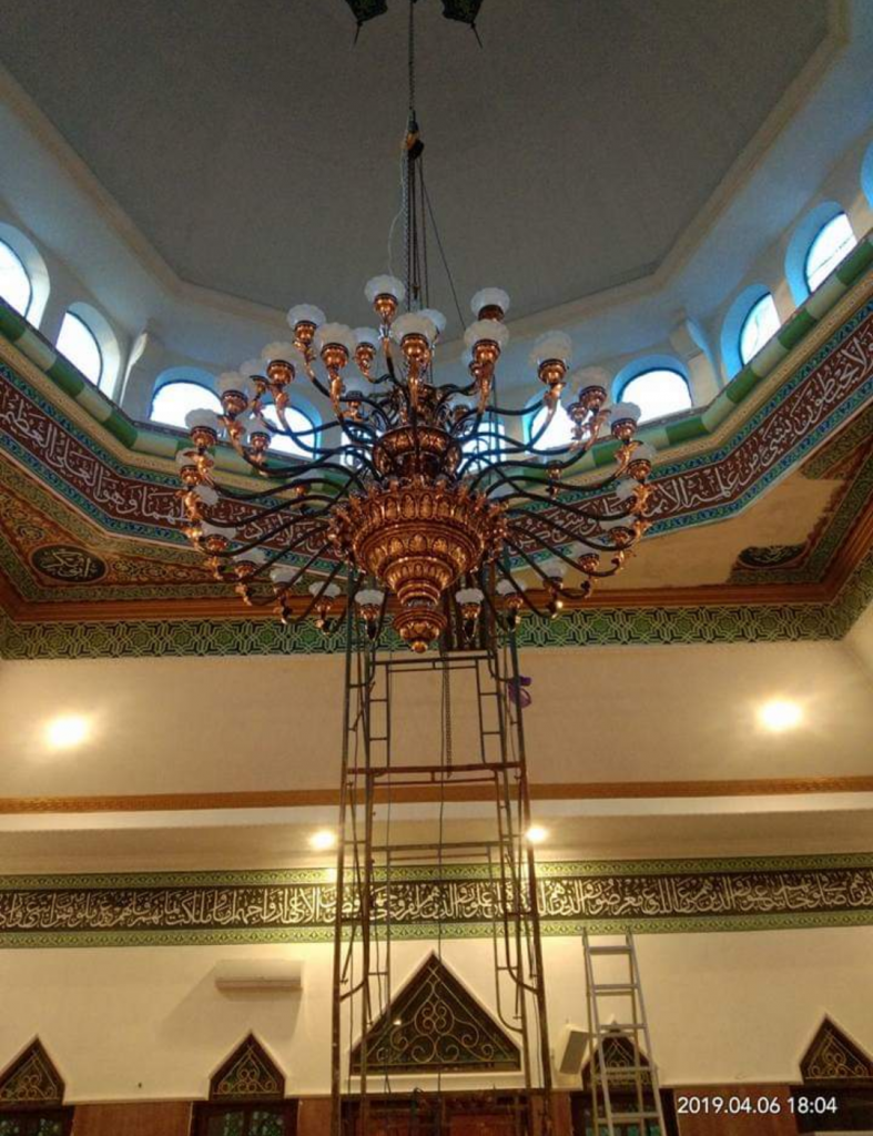 Lampu masjid tembaga kuningan