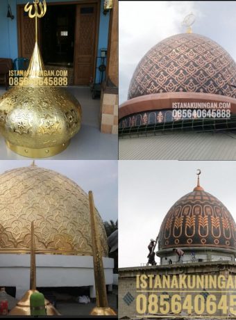 Kubah masjid tembaga kuningan
