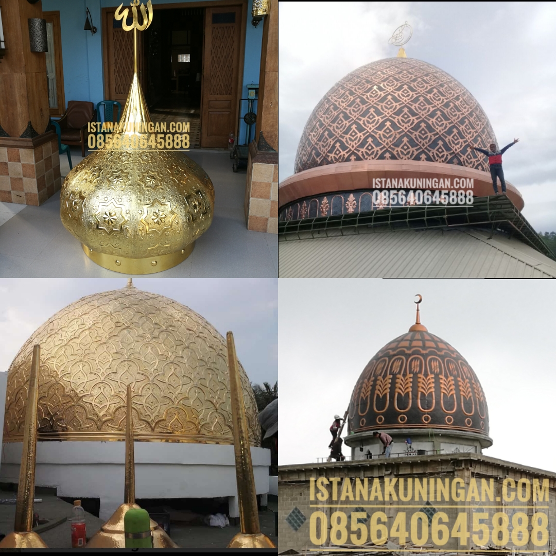 Kubah masjid tembaga kuningan