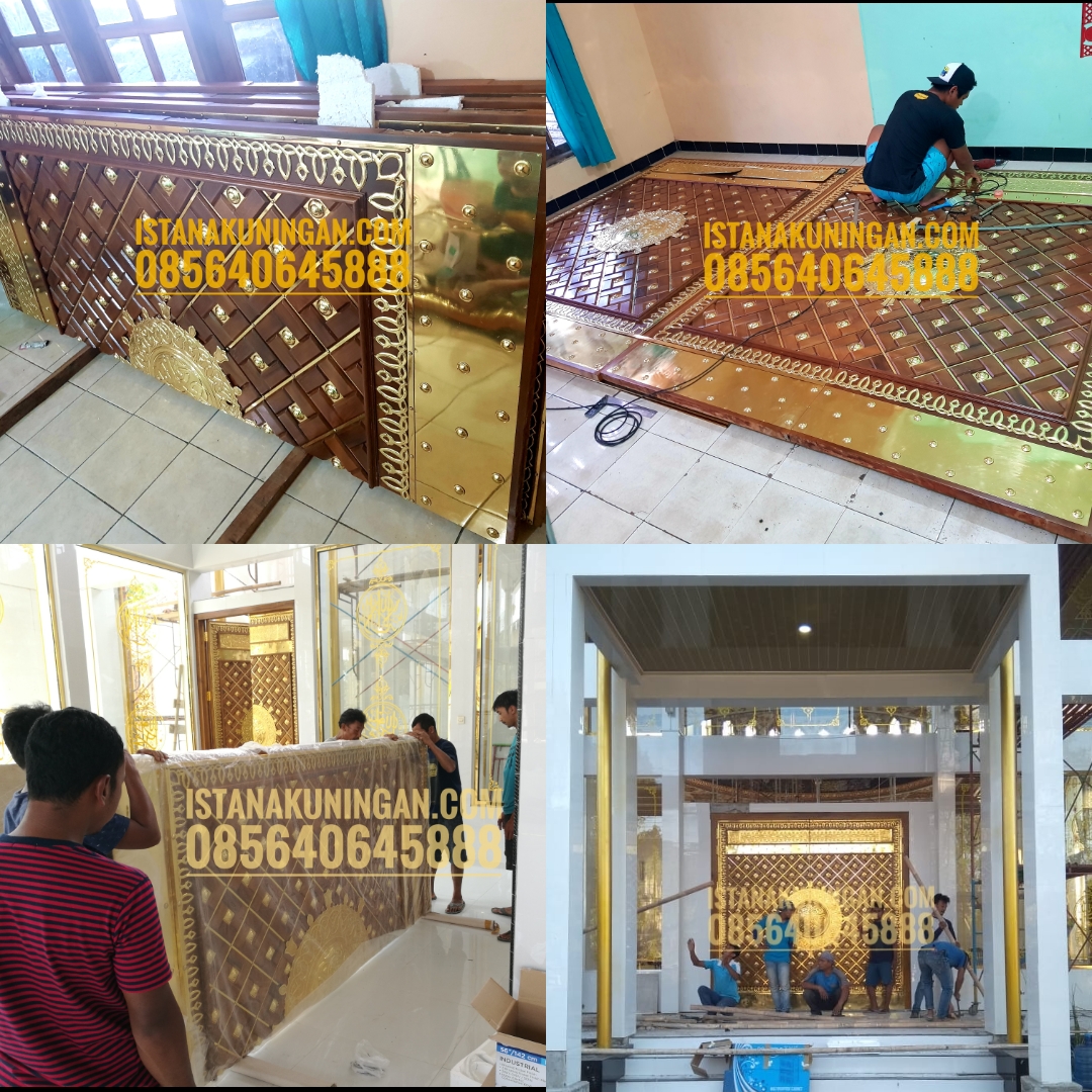 pintu masjid tembaga kuningan