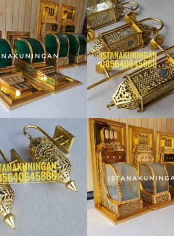 Lampu dinding dan tiang masjid